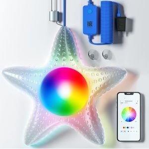Led waterproof star fish pool light app controlled
